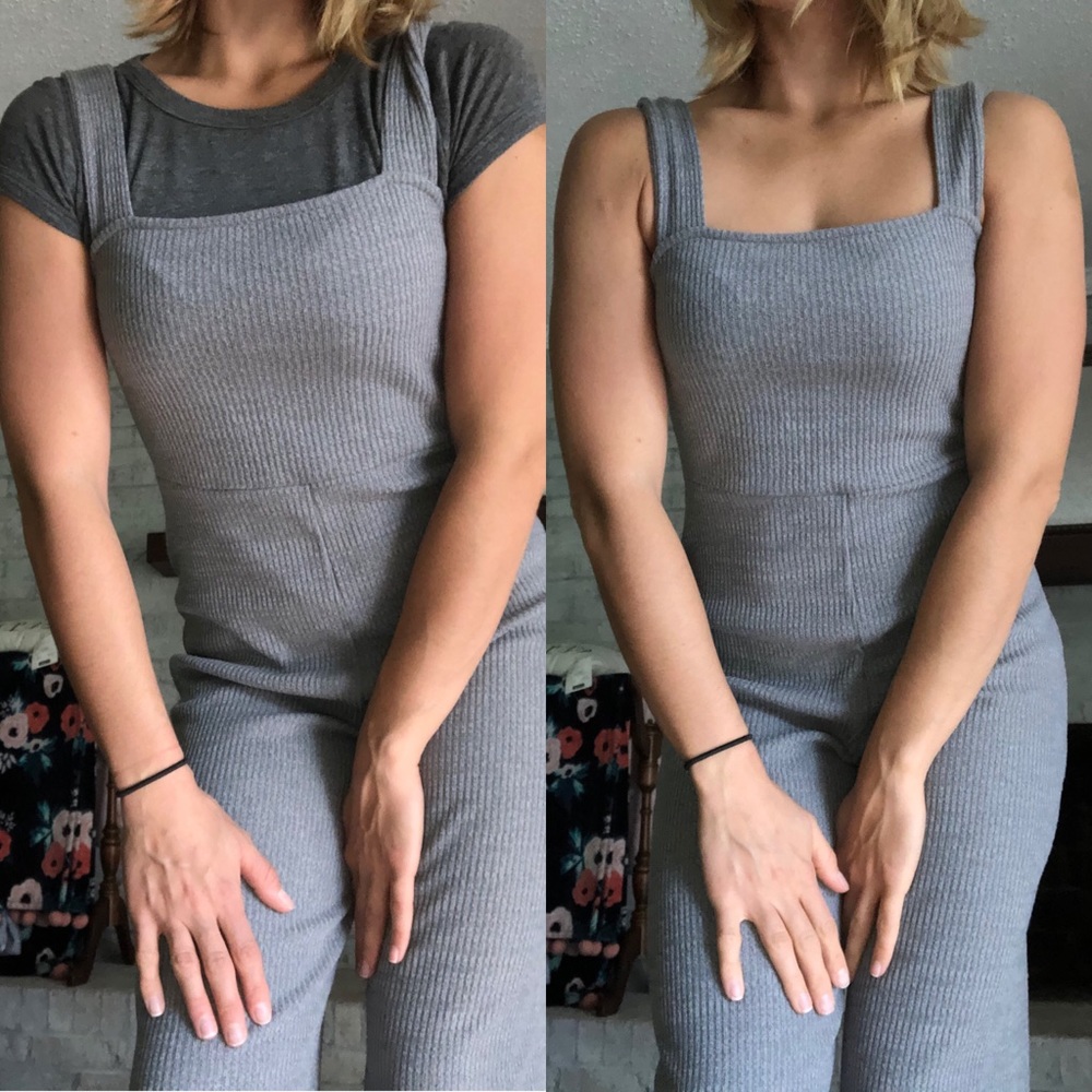 Cropped leg jumpsuit